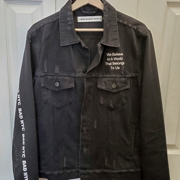 Bad Bunch NYC black Denim Jacket - Picture 1 of 3